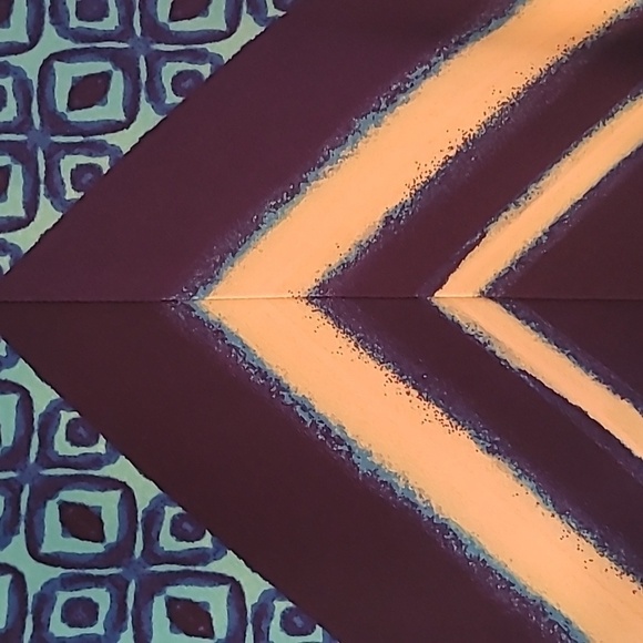 Chicos Blue & White Patterned Sleeveless Maxi Dress Handkercheif Hem - 2 Large - Picture 6 of 6